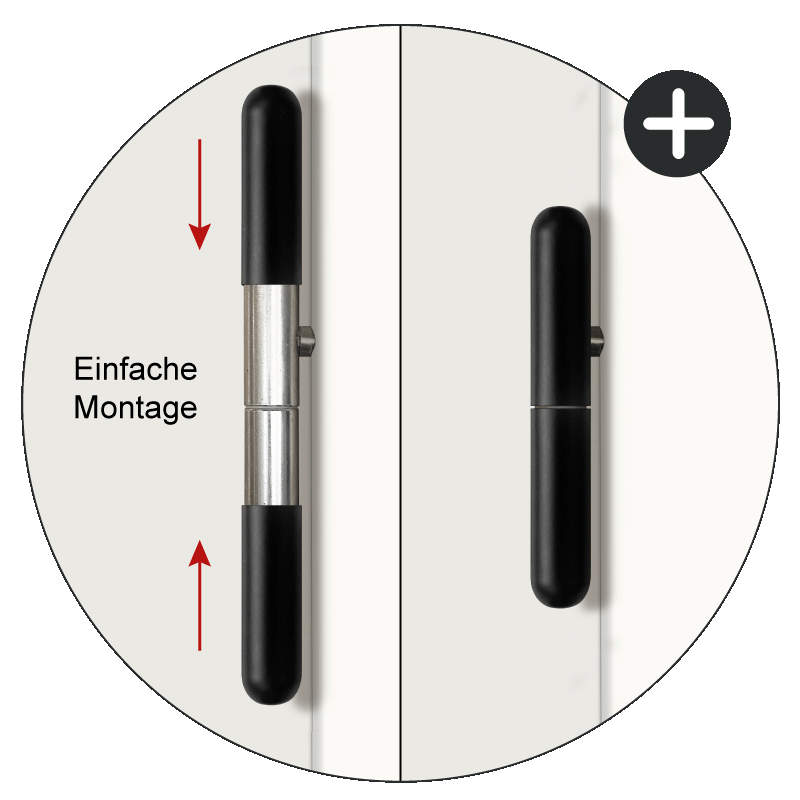 Zierhülsen-Set Weiss lackiert für Türbänder