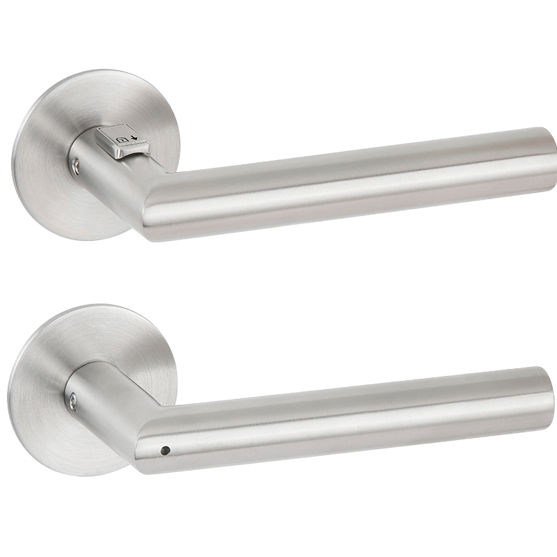 Basic 02 - FastLock  - Edelstahl matt - Türdrücker / Rosettengarnitur - Hermat