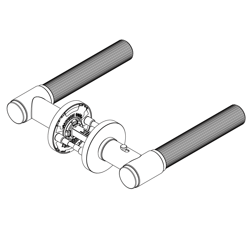 Vaya 136 Aris rund - smart2lock - Gold matt - Türdrücker / Rosettengarnitur - Griffwerk