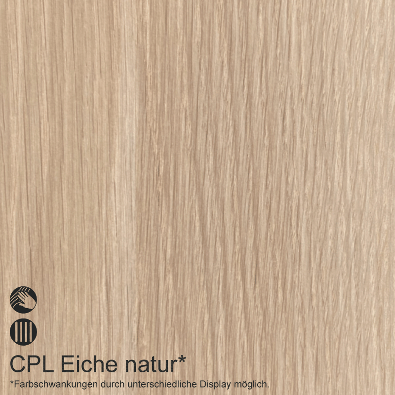 Eiche Natur  Wohnungstüren / Schallschutztüren mit Zarge CPL Maserung Aufrecht