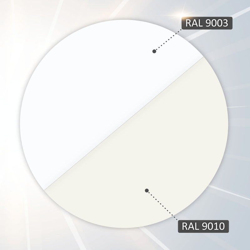 Polarweiss 03 Zimmertür mit Bullauge Schwarz - Weiß CPL RAL 9003 mit Zarge