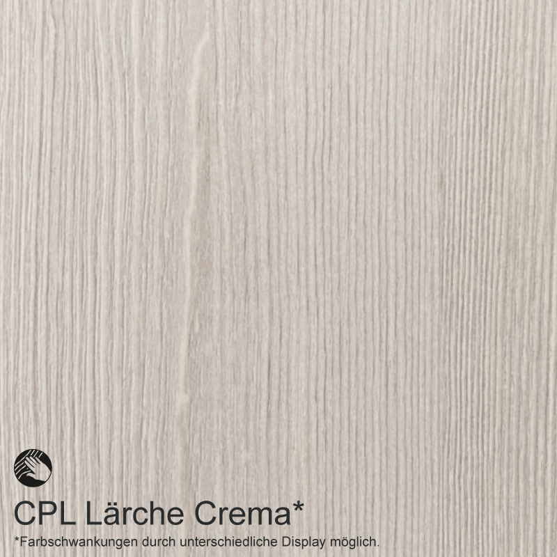 Lärche Crema Schiebetür in der Wand laufend - fühlbare CPL Oberfläche - Maserung Aufrecht
