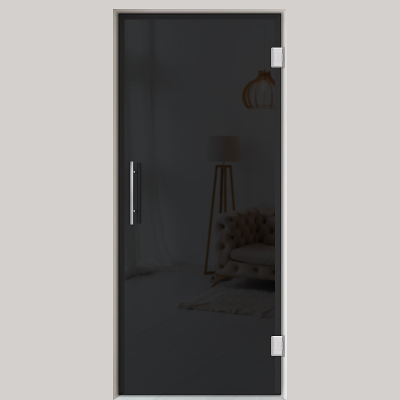 Pendeltür Dark Grey - Ganzglastür / Glastür