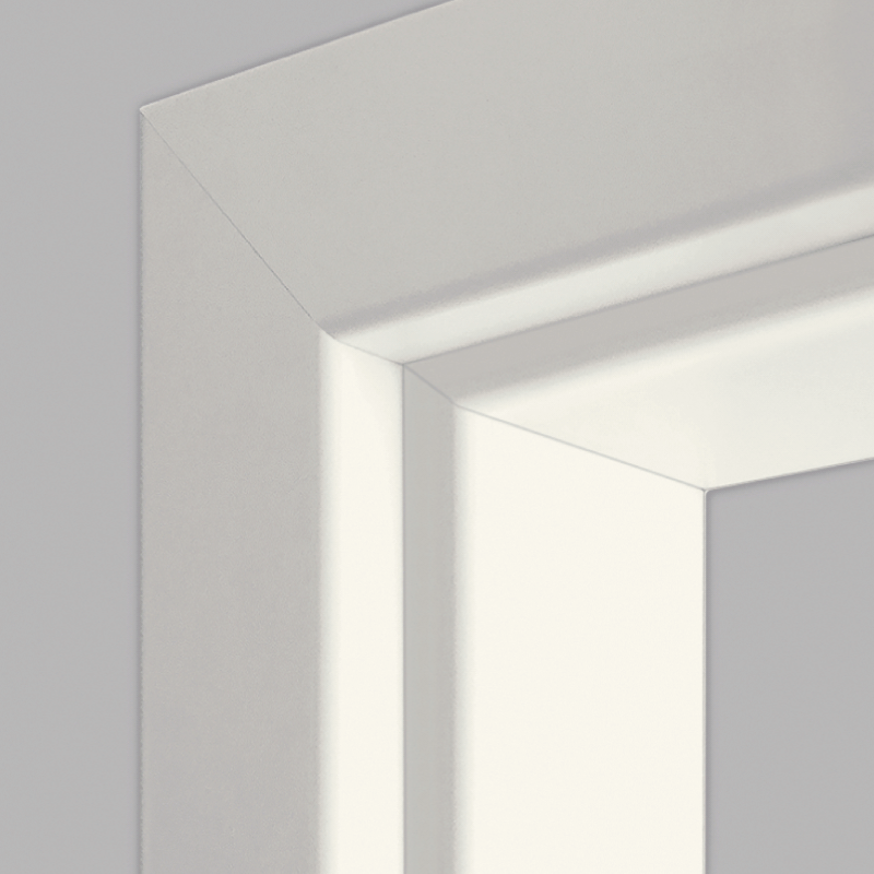 Reinweiß 03 Durchgangszarge - CPL RAL 9003 RK 60 gerade
