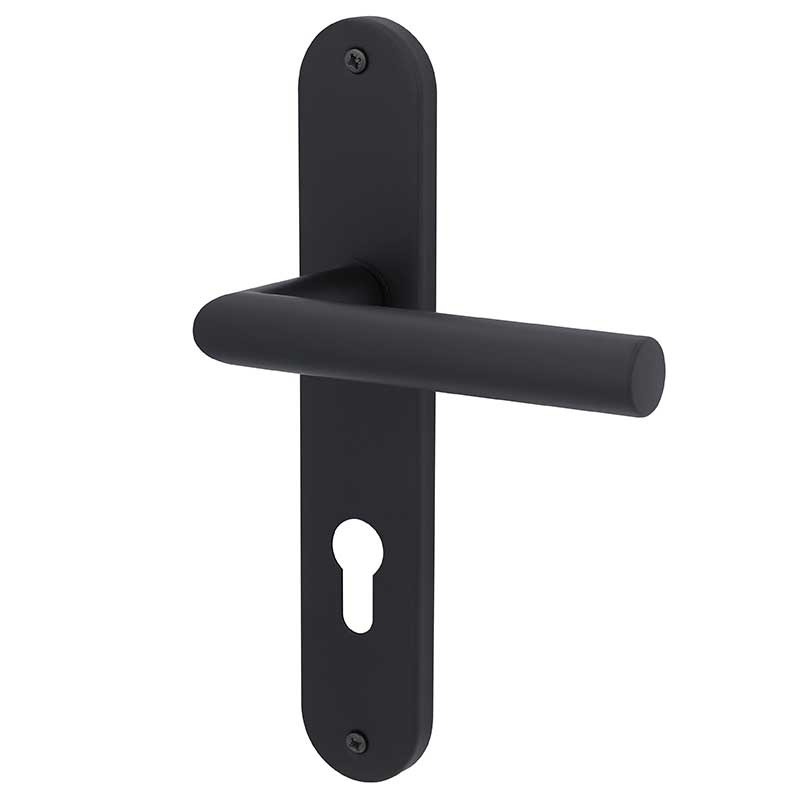 Martina-LS - Schwarz matt - Türdrücker / Langschildbeschlag - Südmetall