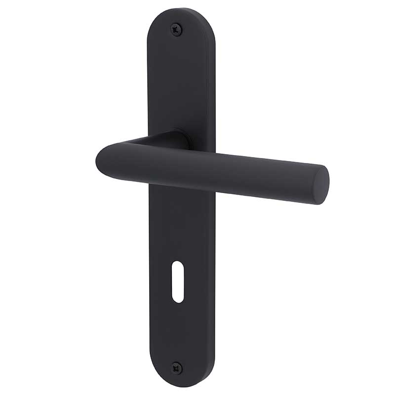 Martina-LS - Schwarz matt - Türdrücker / Langschildbeschlag - Südmetall