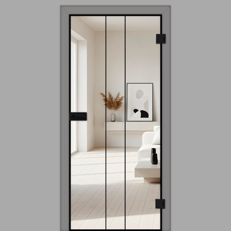NoirLine 28 - Ganzglastüren / Glastüren mit Zarge Komplettset - Lofttüren | NoirLine