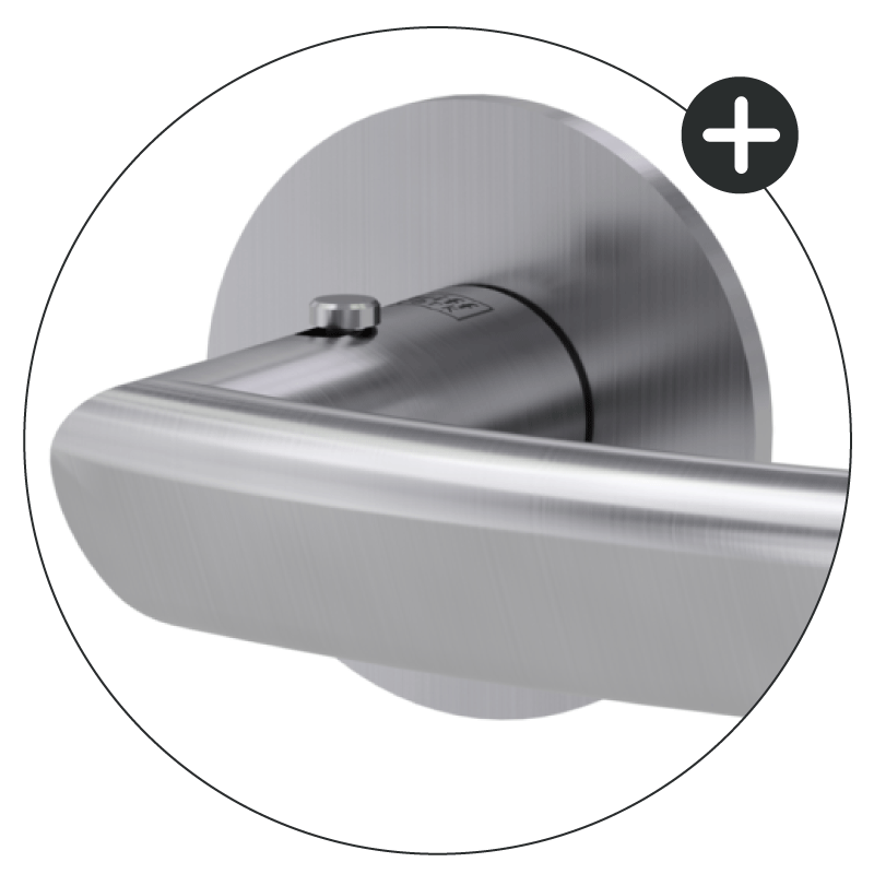 CRYSTAL PIATTA  - smart2lock - Edelstahl - Türdrücker / Rosettengarnitur - Griffwerk