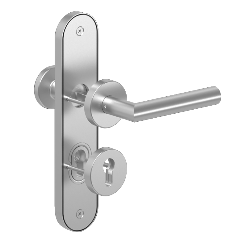 Security ES1 Kombi - Edelstahl - Sicherheitsbeschlag / Schutzbeschlag für Wohnungstüren