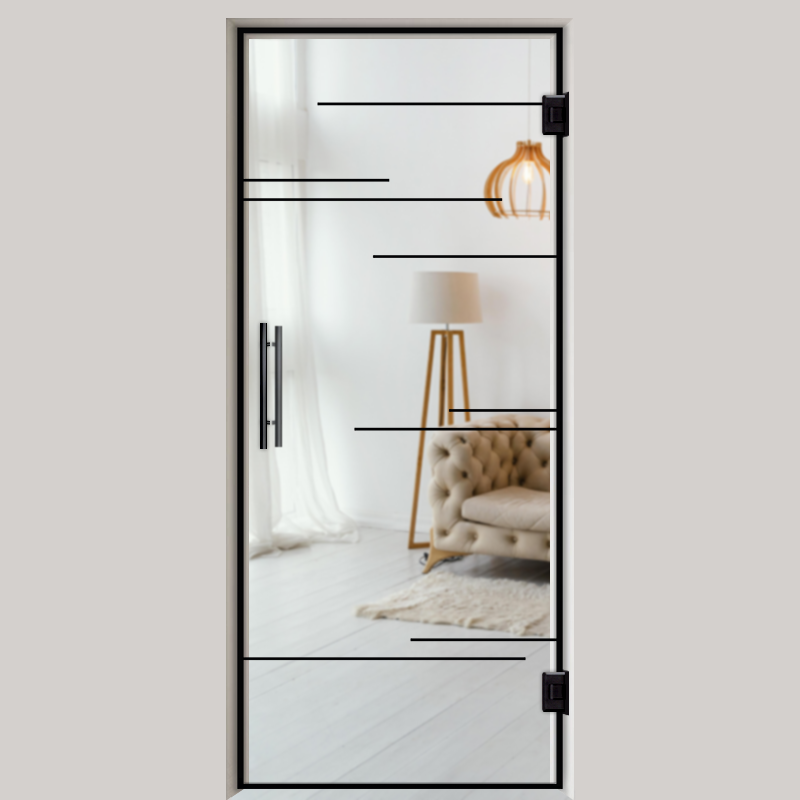 Pendeltür NoirLine 21 - Ganzglastür / Glastür - Lofttüren | NoirLine