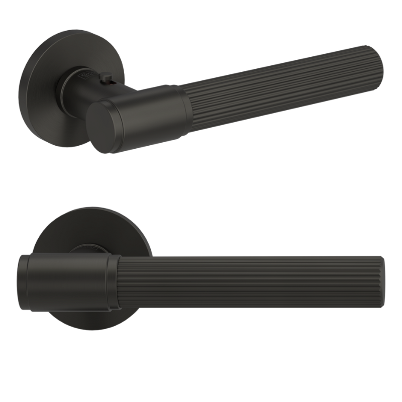 Vaya 136 Aris rund - smart2lock - Graphitschwarz - Türdrücker / Rosettengarnitur - Griffwerk