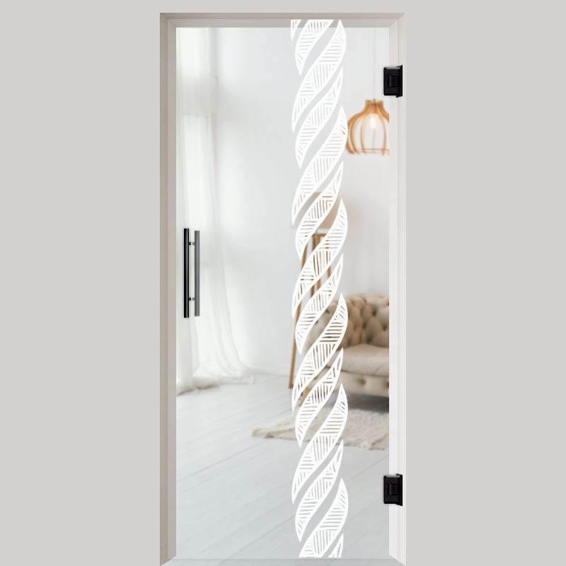 Pendeltür Rope Mattprint - Ganzglastür / Glastür
