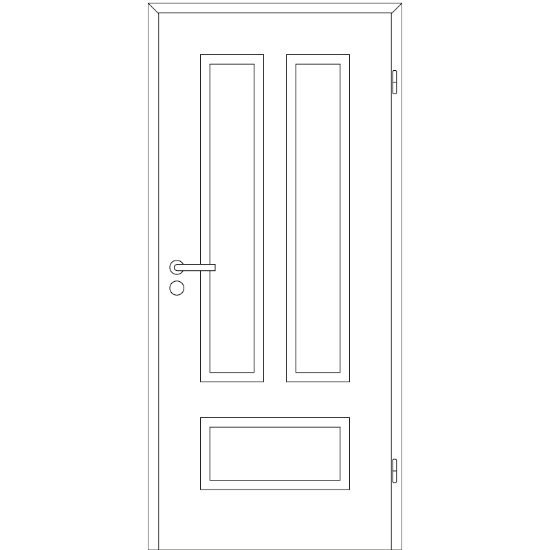 Cala 03 - Q Landhaustür / Stiltür RAL 9010 Weißlack