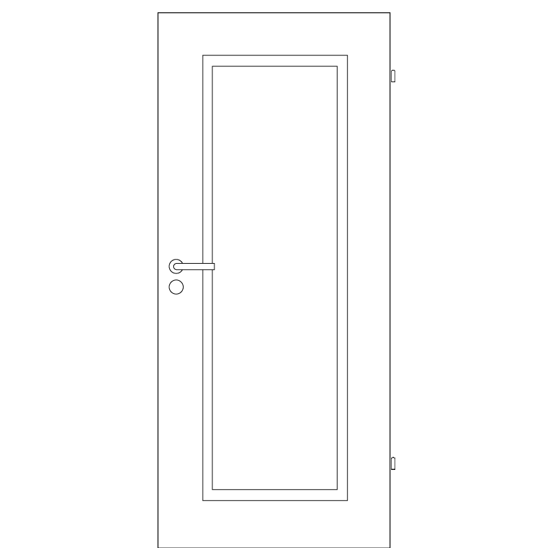 Cala 01 Landhaustür / Stiltür RAL 7037 Lavagrau