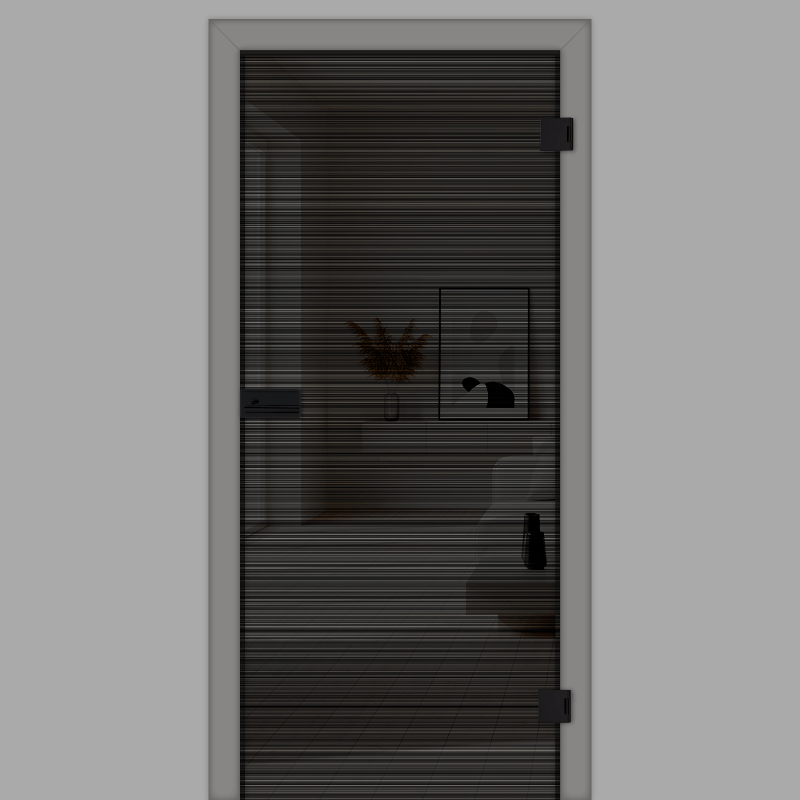 NoirLine Horizontal - Ganzglastüren / Glastüren mit Zarge Komplettset - Lofttüren | NoirLine