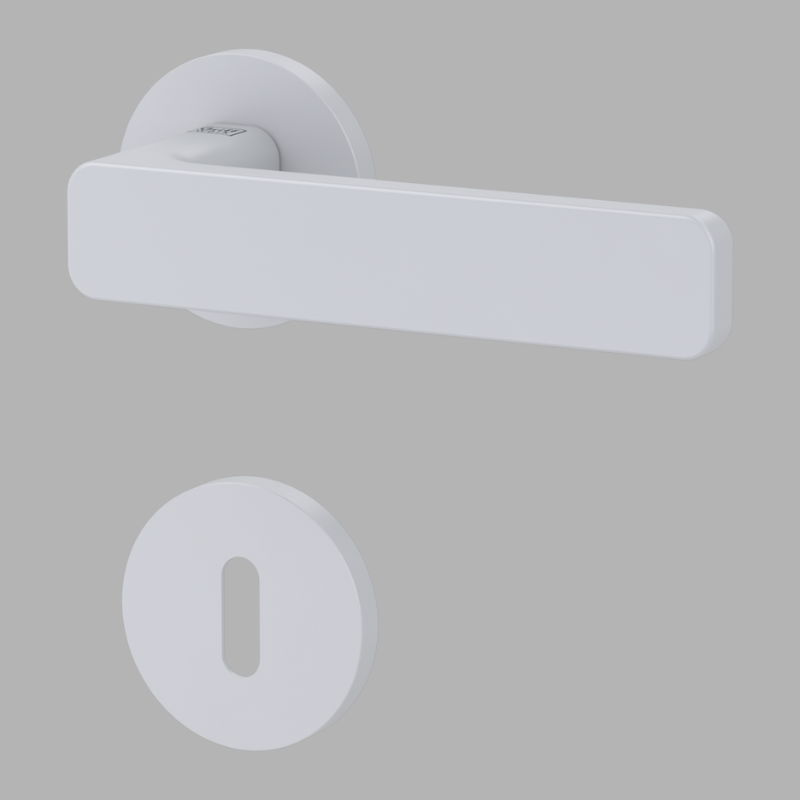Vaya 265 Minimal Modern rund - Seidenweiß - Türgriff / Rosettengarnitur - Griffwerk