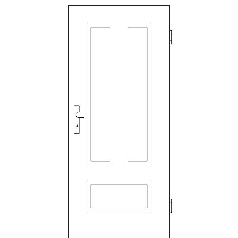 Cala 03-Q Wohnungstüren / Schallschutztüren RAL 7037 Lavagrau