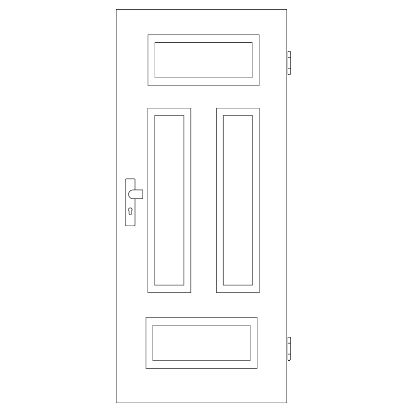Elegance 04-Q Wohnungstüren / Schallschutztüren RAL 7037 Lavagrau