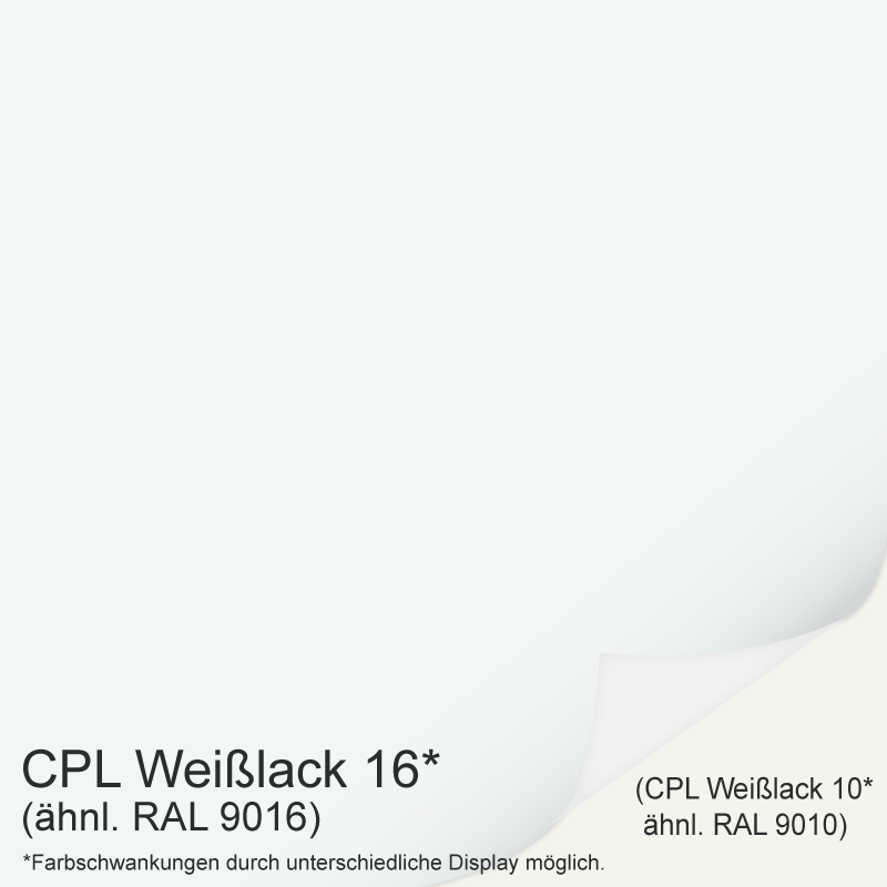 Reinweiß 16 Türzarge / Zarge - CPL RAL 9016 RK 60 gerade