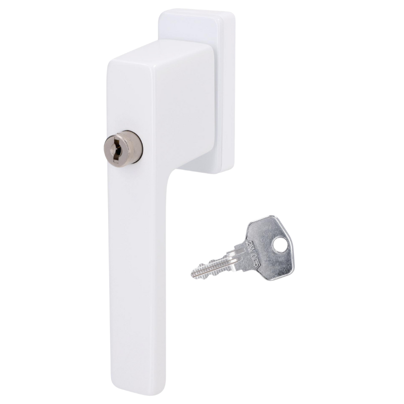 Erwin absperrbar - Aluminum Weiß RAL 9016 - Fenstergriff / Rasterolive - Südmetall