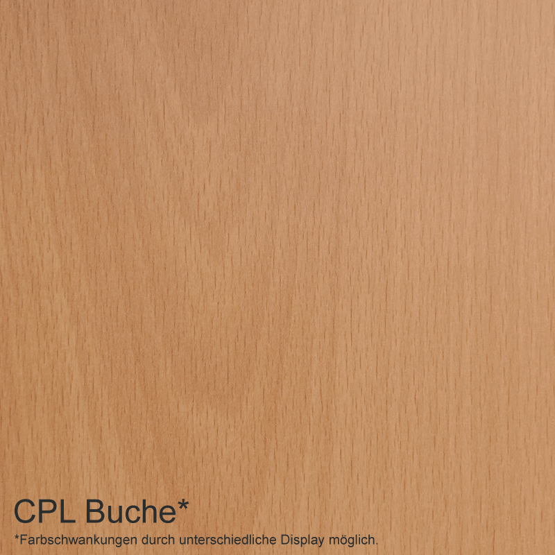 Buche Schiebetür in der Wand laufend - CPL Oberfläche - Maserung Aufrecht