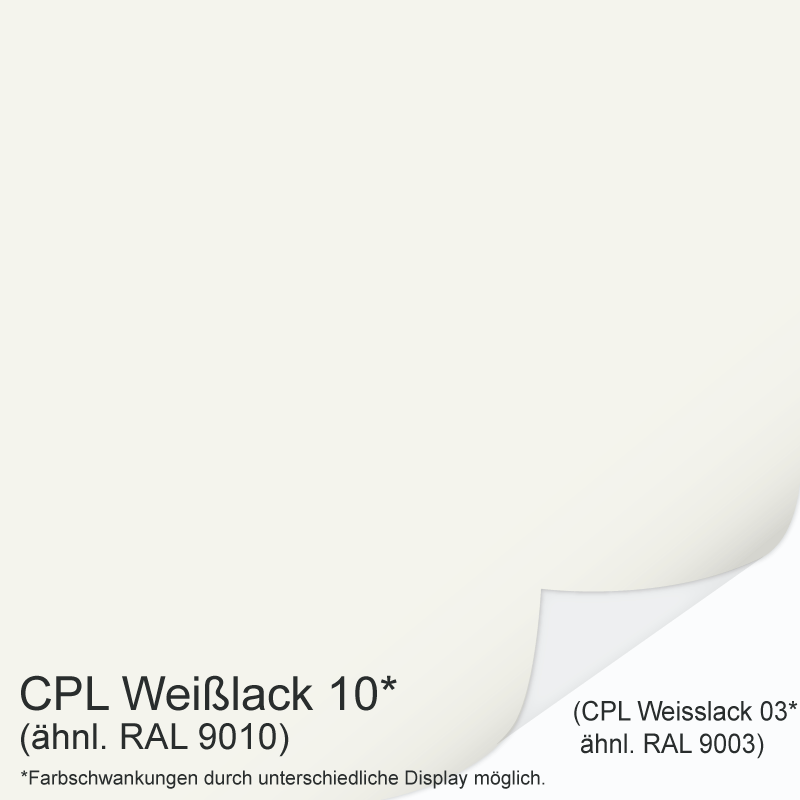 CPL Weißlack 10 Durchgangszarge - RK 85 gerade RAL 9010