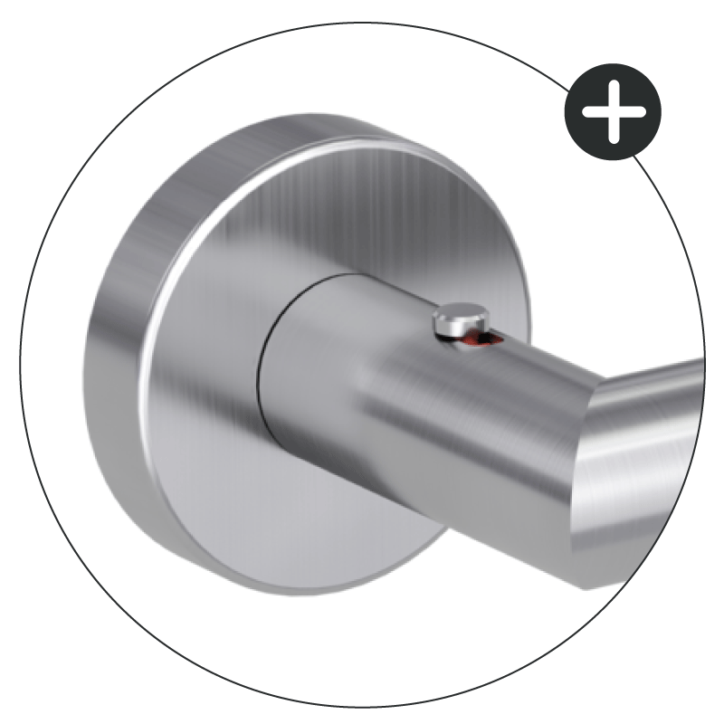 LUCIA RUND - smart2lock - Edelstahl - Türdrücker / Rosettengarnitur - Griffwerk