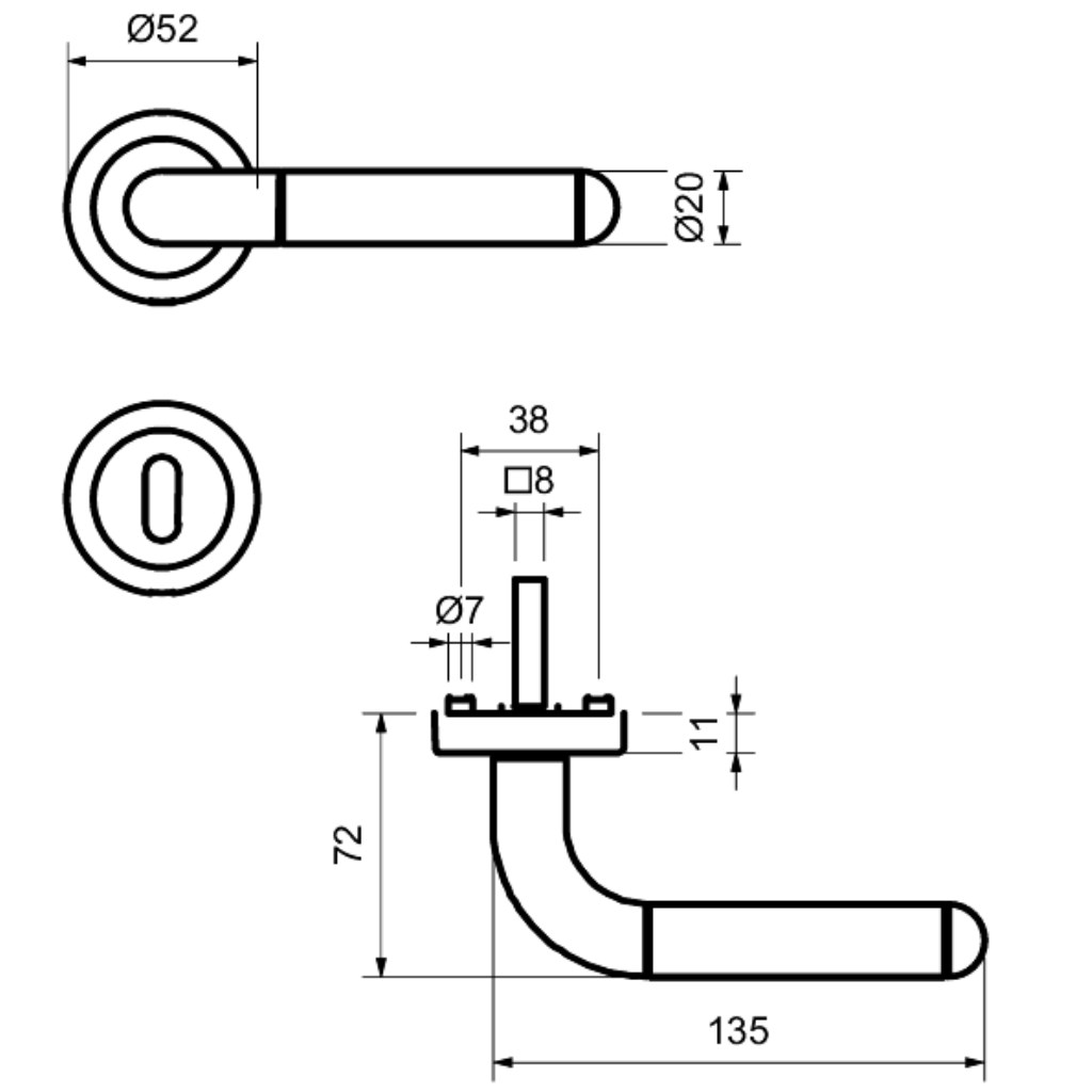 Ney York - R  - Türdrücker / Rosettengarnitur - Südmetall GmbH