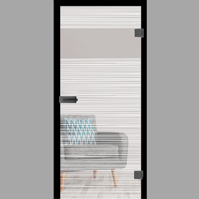 Streak 4 Mattprint - Ganzglastüren / Glastüren mit Zarge Komplettset - Erkelenz