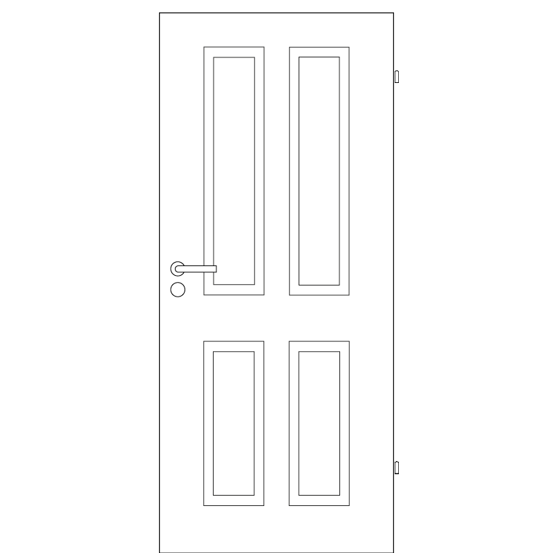 Weihnachtsangebot | Elegance 04 Landhaustür / Stiltür RAL 9003 Polarweiss