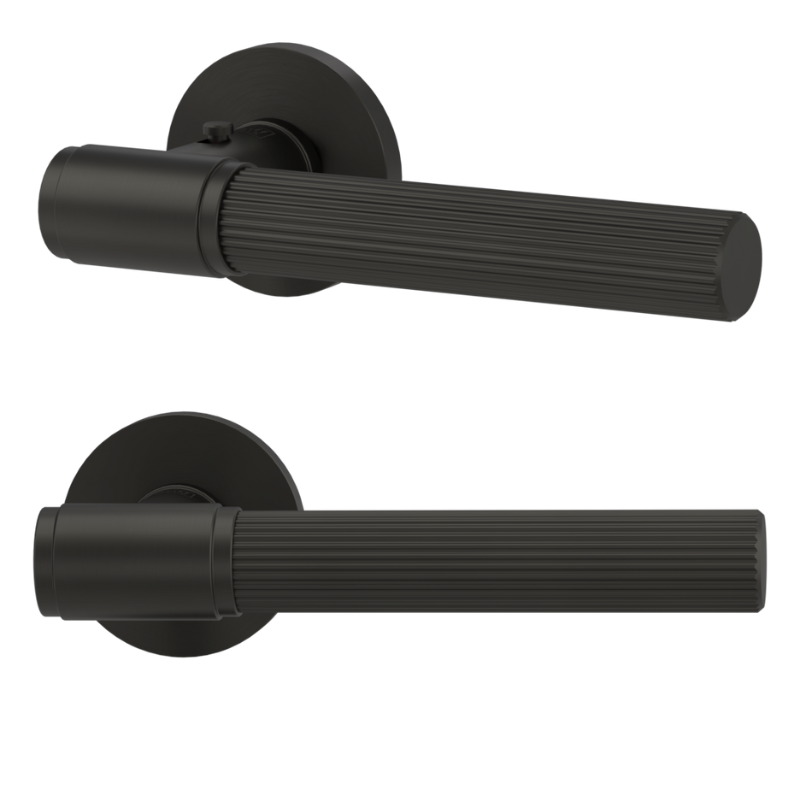 Vaya 136 Aris rund - smart2lock - Graphitschwarz - Türdrücker / Rosettengarnitur - Griffwerk