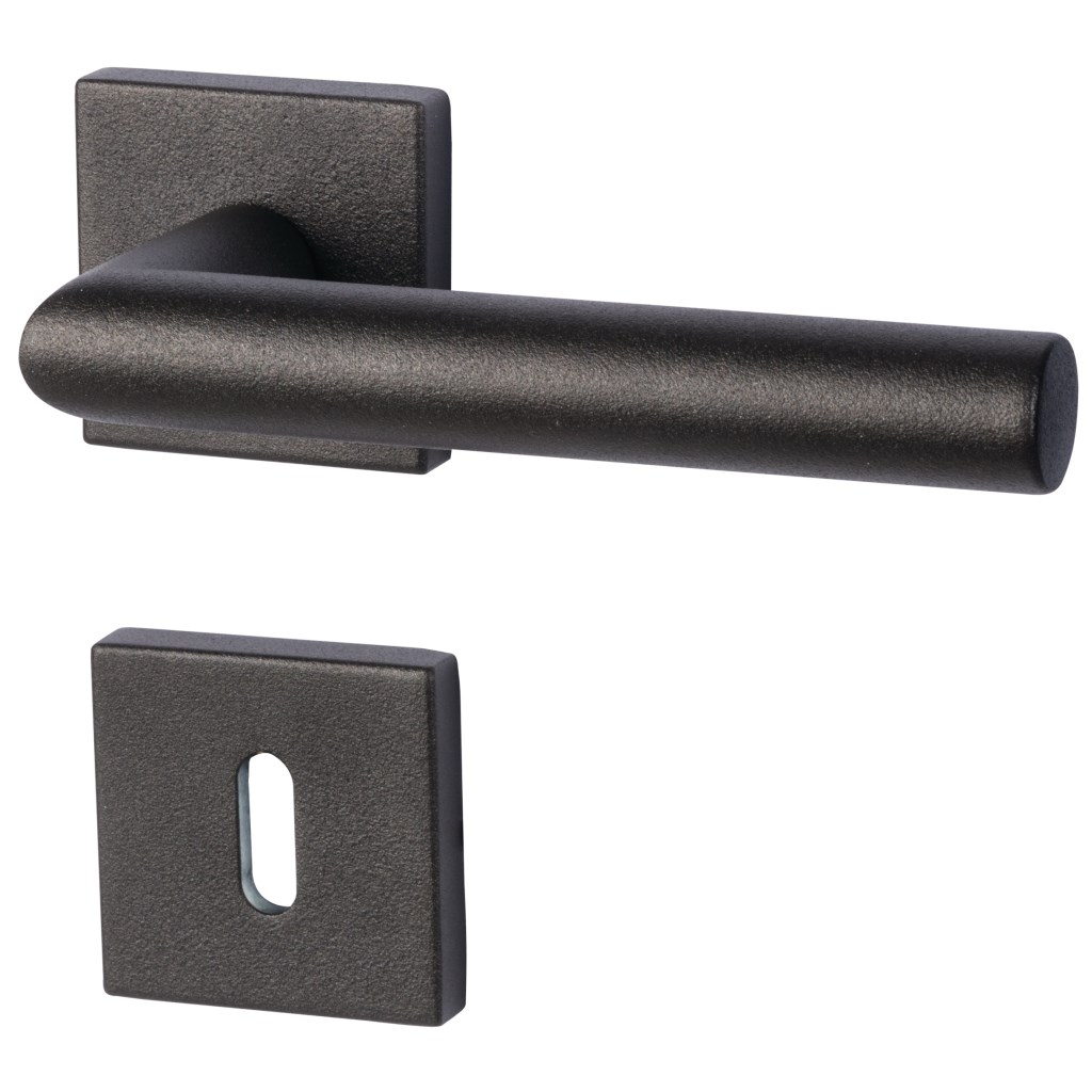 Ronny Square - R Schwarzstahl -Türdrücker / Rosettengarnitur - Südmetall GmbH