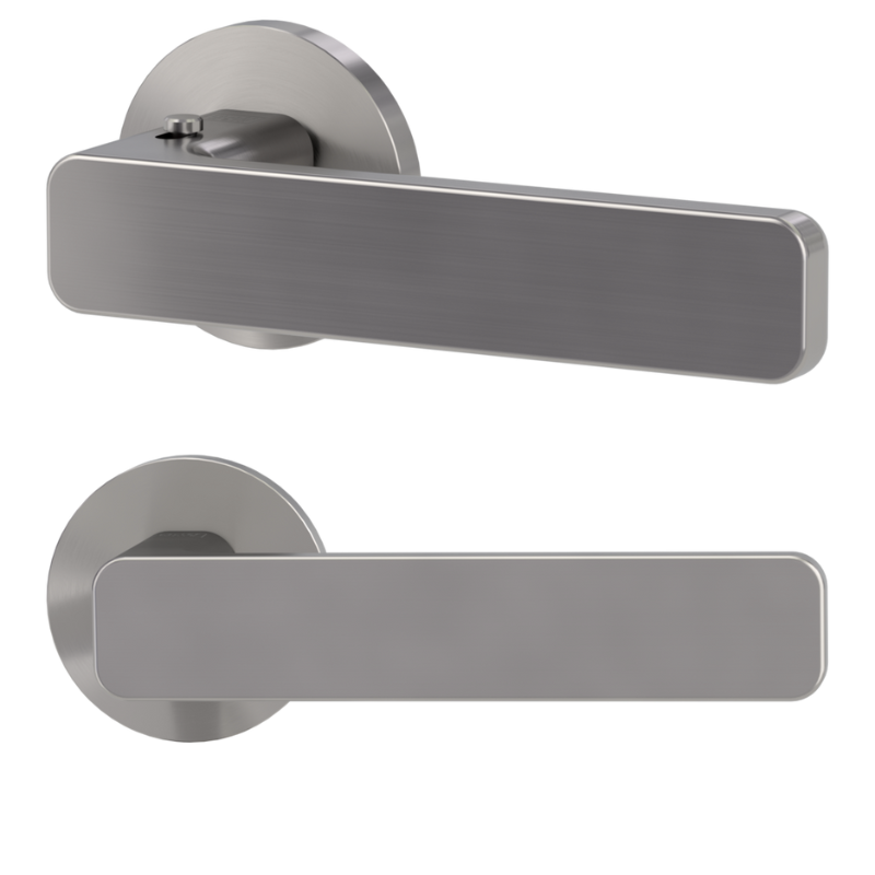 Vaya 265 Minimal Modern rund - smart2lock - Samtgrau - Türdrücker / Rosettengarnitur - Griffwerk