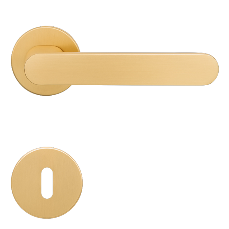 Aversa Round - Gold matt - Türdrücker / Rosettengarnitur - Griffwelt