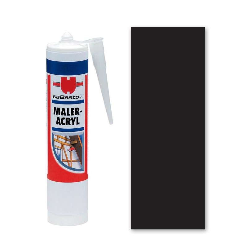 Schwarz Acryl - Dichtstoff / Maleracryl 310 ml