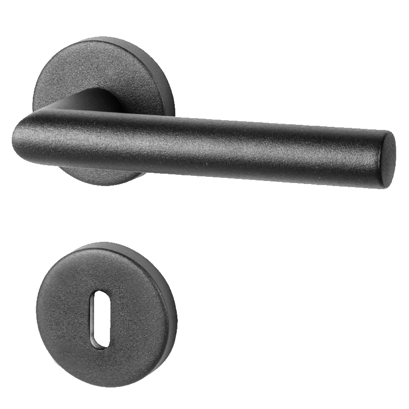 Ronny II - R - Schwarzstahl -Türdrücker / Rosettengarnitur - Südmetall GmbH