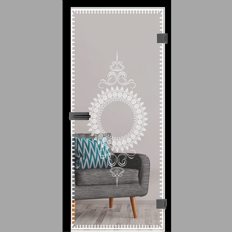 deco Mattprint - Ganzglastüren / Glastüren mit Zarge Komplettset - Erkelenz