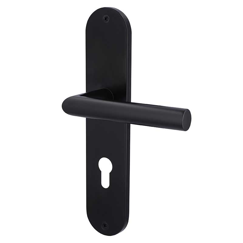 Conte-LS - Edelstahl Schwarz - Türdrücker / Langschildbeschlag - Südmetall