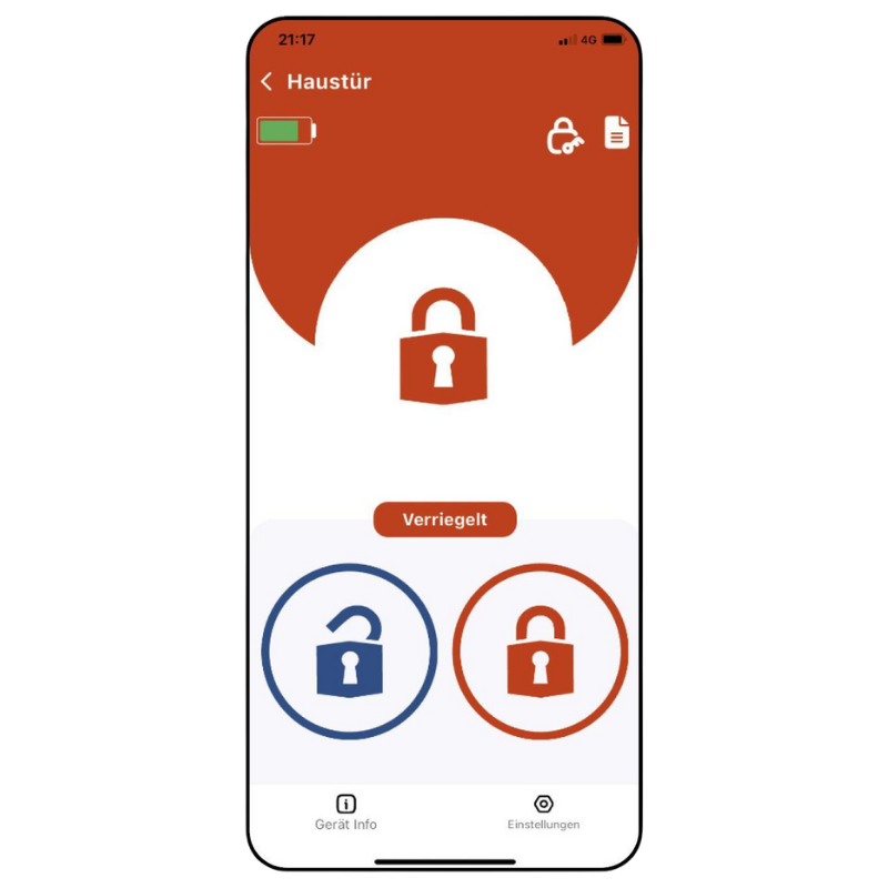 Ütopic Bluetooth Tastatur – Smartlock RX mit Fingerprint- Schwarz