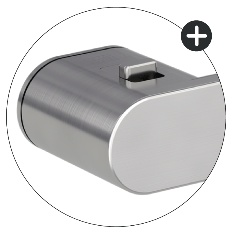 AVUS ONE - smart2lock - Samtgrau - Türdrücker / Rosettengarnitur - Griffwerk