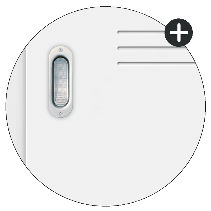 Mala 15 Schiebetür – Designtür – RAL 9003 Polarweiss