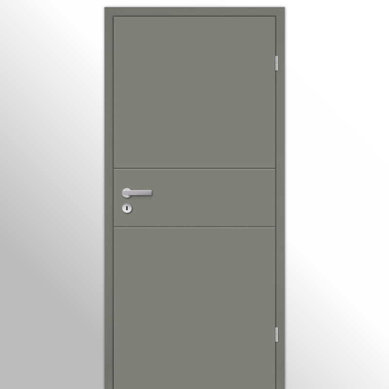 Mala 11 Zimmertür / Innentür mit Zarge RAL 7073 Lavagrau - Designtür