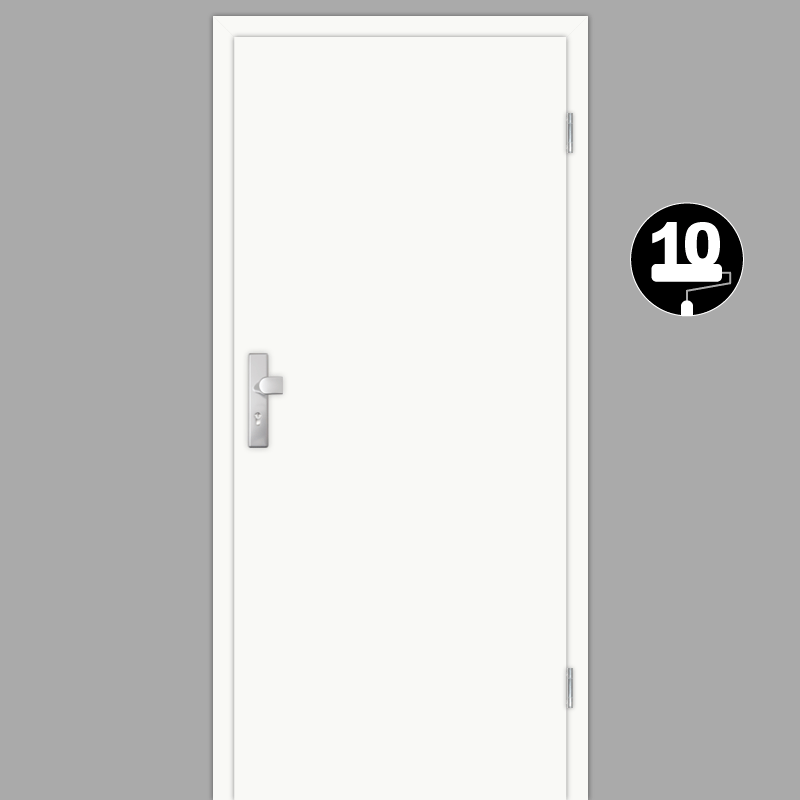 Weißlack 10 Wohnungstüren / Schallschutztüren mit Zarge CPL RAL 9010