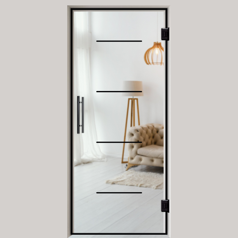 Pendeltür NoirLine 19 - Ganzglastür / Glastür - Lofttüren | NoirLine