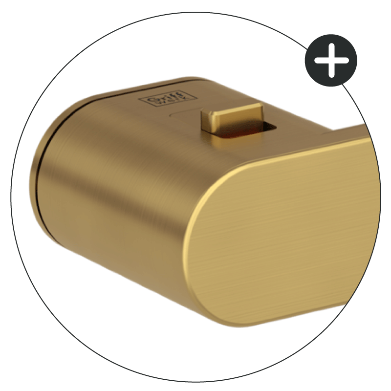 AVUS ONE - smart2lock - Gold matt - Türdrücker / Rosettengarnitur - Griffwerk
