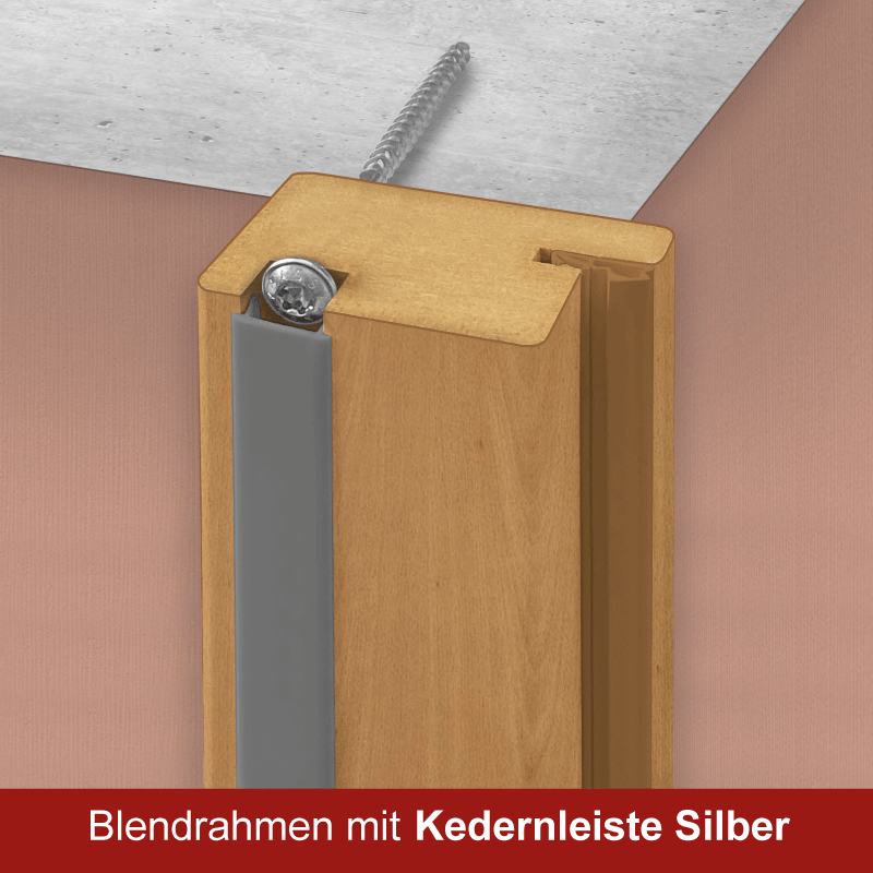 Asteiche Blendrahmen / Aufschraubzarge CPL Maserung